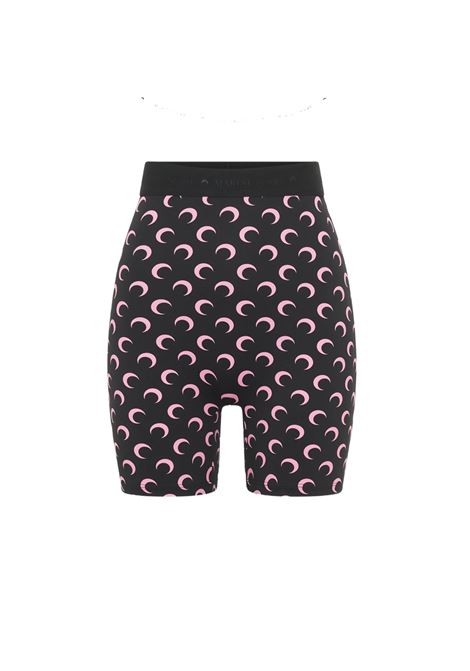 shorts moon printed jersey biker donna neri e rosa MARINE SERRE | WSH007ACJER0001BK90